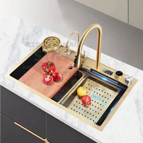 Golden Nano-Coated Full-Option Luxury Kitchen Sink