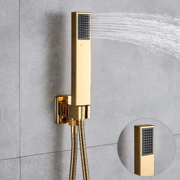 Golden 4-Way Concealed Shower Mixer - Conduit Style - Image 3