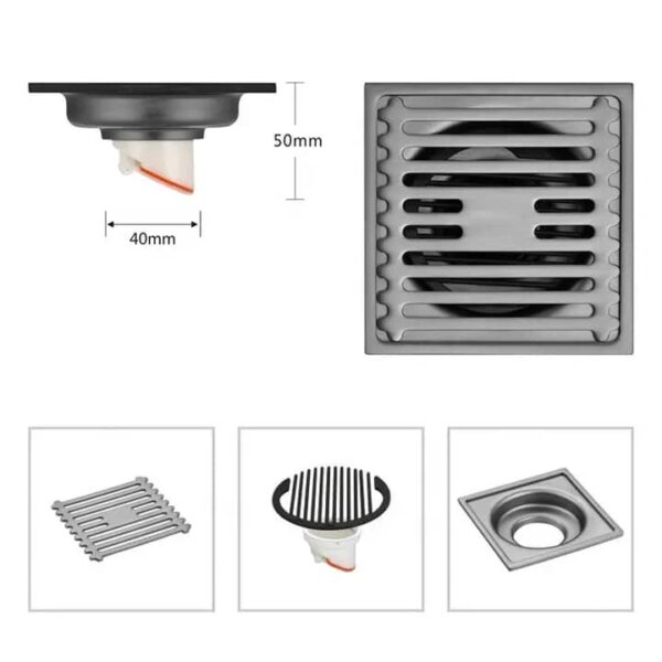 10x10cm Sus304 Anti-rust Line floor drain - Image 2