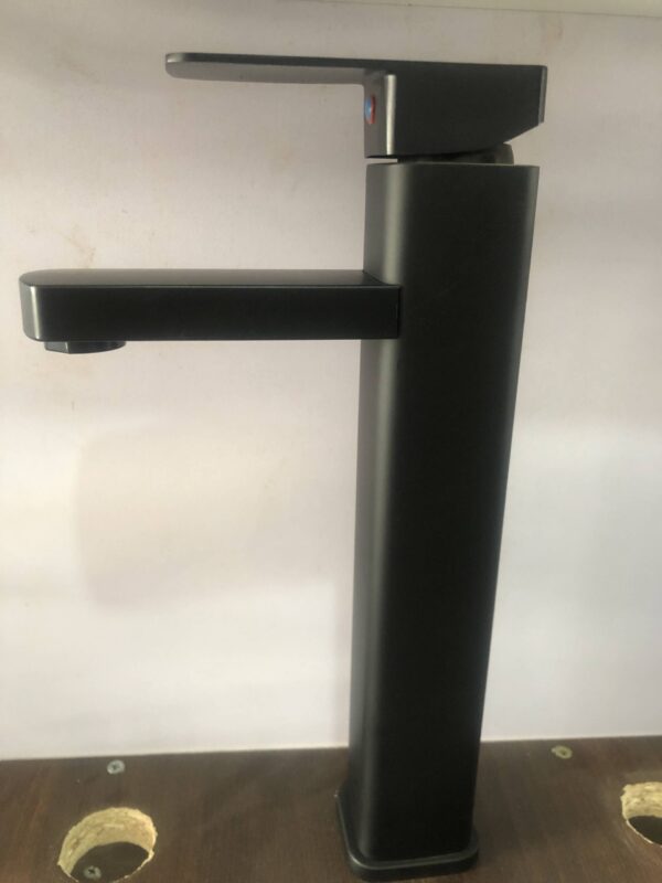 Matte Black Square Basin Mixer - Image 3