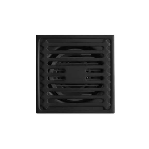 10x10cm Matte Black Linear Floor Drain - Image 2