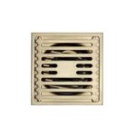 10x10cm Gold-Tone Linear Floor Drain