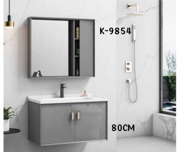 WK9854 Grey Wall-Mounted Cabinet Basin