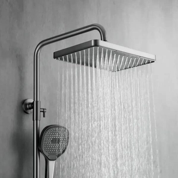 High classic thermostat digital grey shower mixer - Image 2