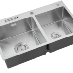 Rust-Resistant Almond Double Bowl Sink - Model KS-AS03