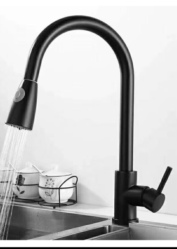 Matte Black Pull-Out Sink Mixer