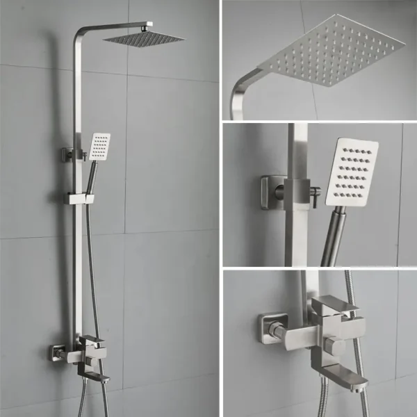 Brushed Stainless Steel 304 Shower Mixer - Image 2