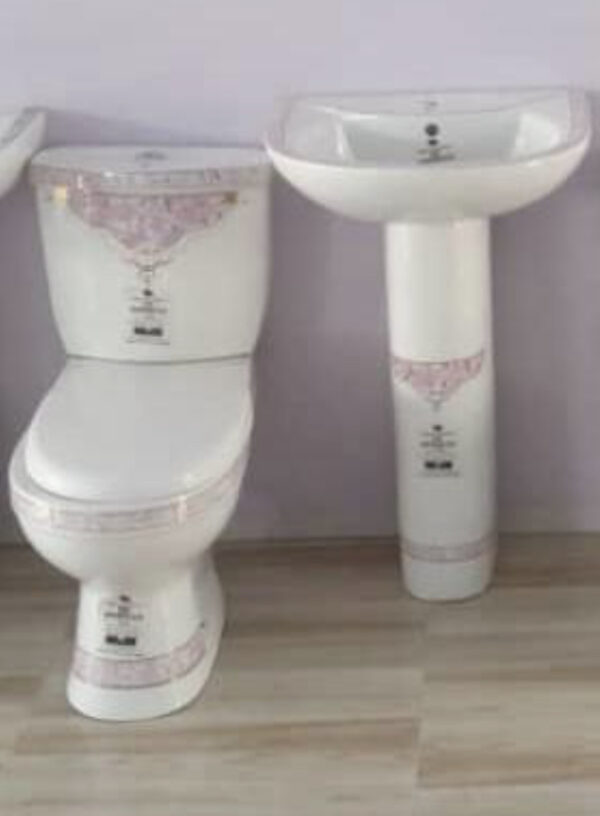 England Medium Designer Water Closet in Pink-D - Model BT-CC09-03