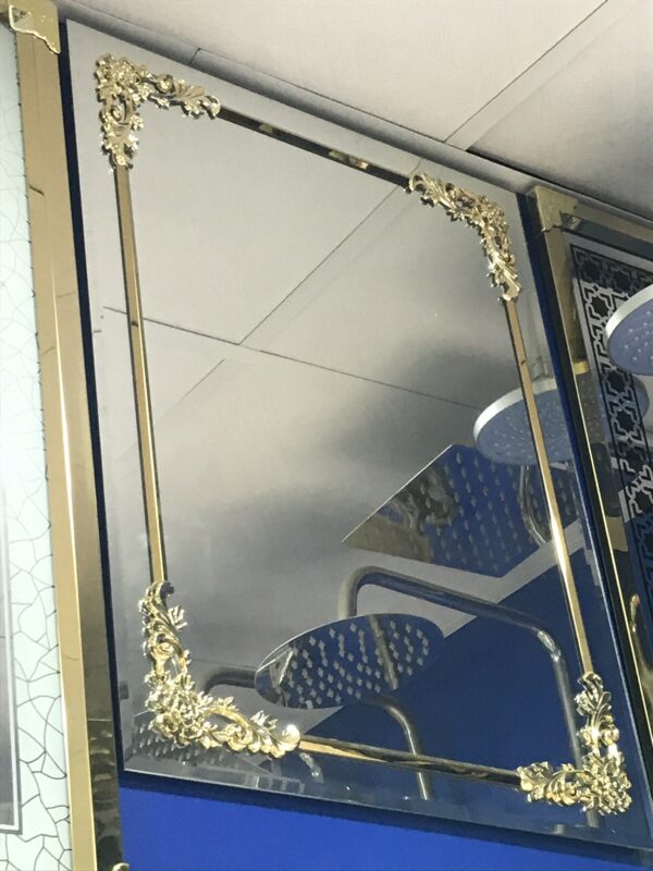 Designer Mirror with Golden Frame - Image 2