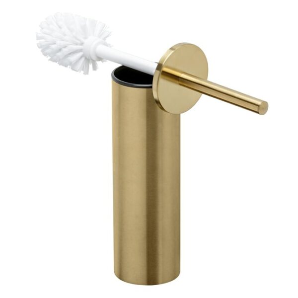 Gold Wall-Mounted Toilet Brush with Holder - Image 2