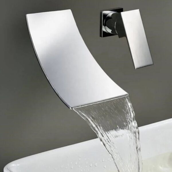 Polished Chrome Waterfall Concealed Basin Faucet