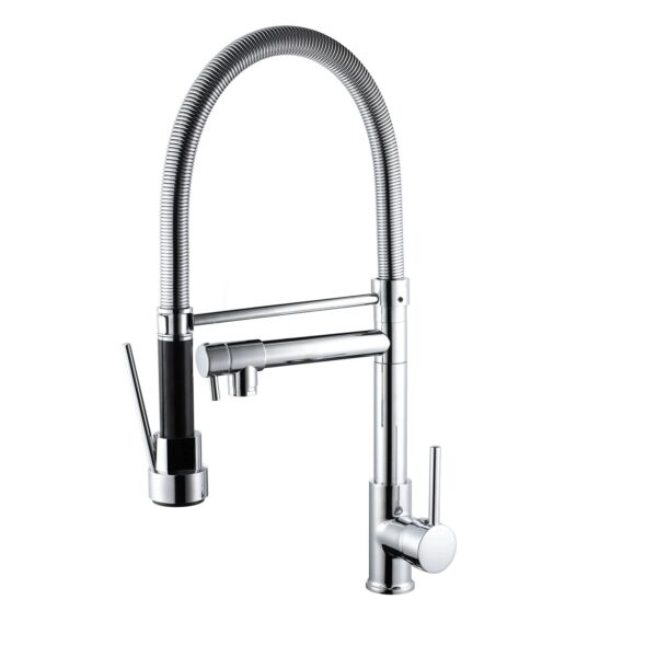 Brushed Nickel Dual-Function 2-in-1 Sink Mixer