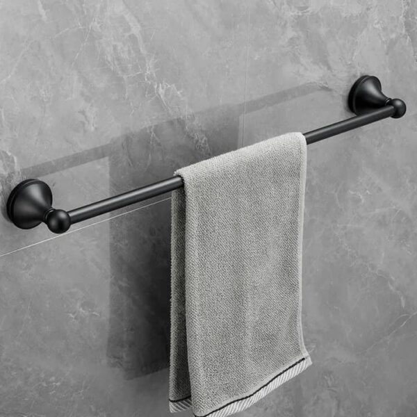 ESC 70cm Black Single Towel Hanger