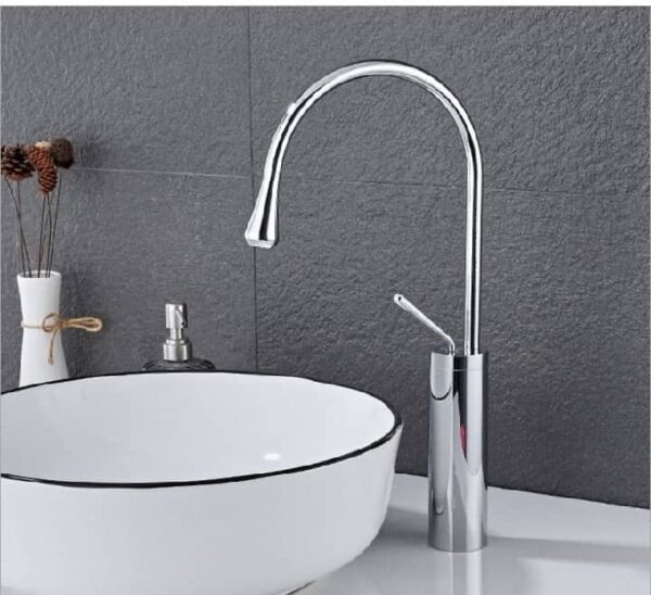 Modern Stainless Steel 360-Degree Rotation High Base Basin/Sink Mixer