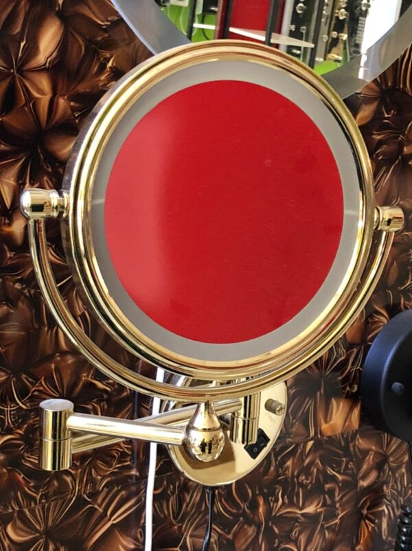 Round Gold 3x LED Magnifying Mirror